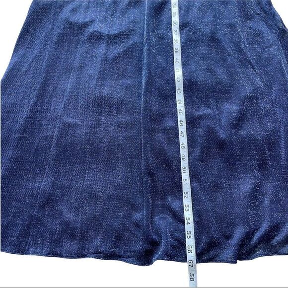 JUMP Apparel Blue Velvet & Metallic Long Gown Sz 6 - Picture 12 of 15